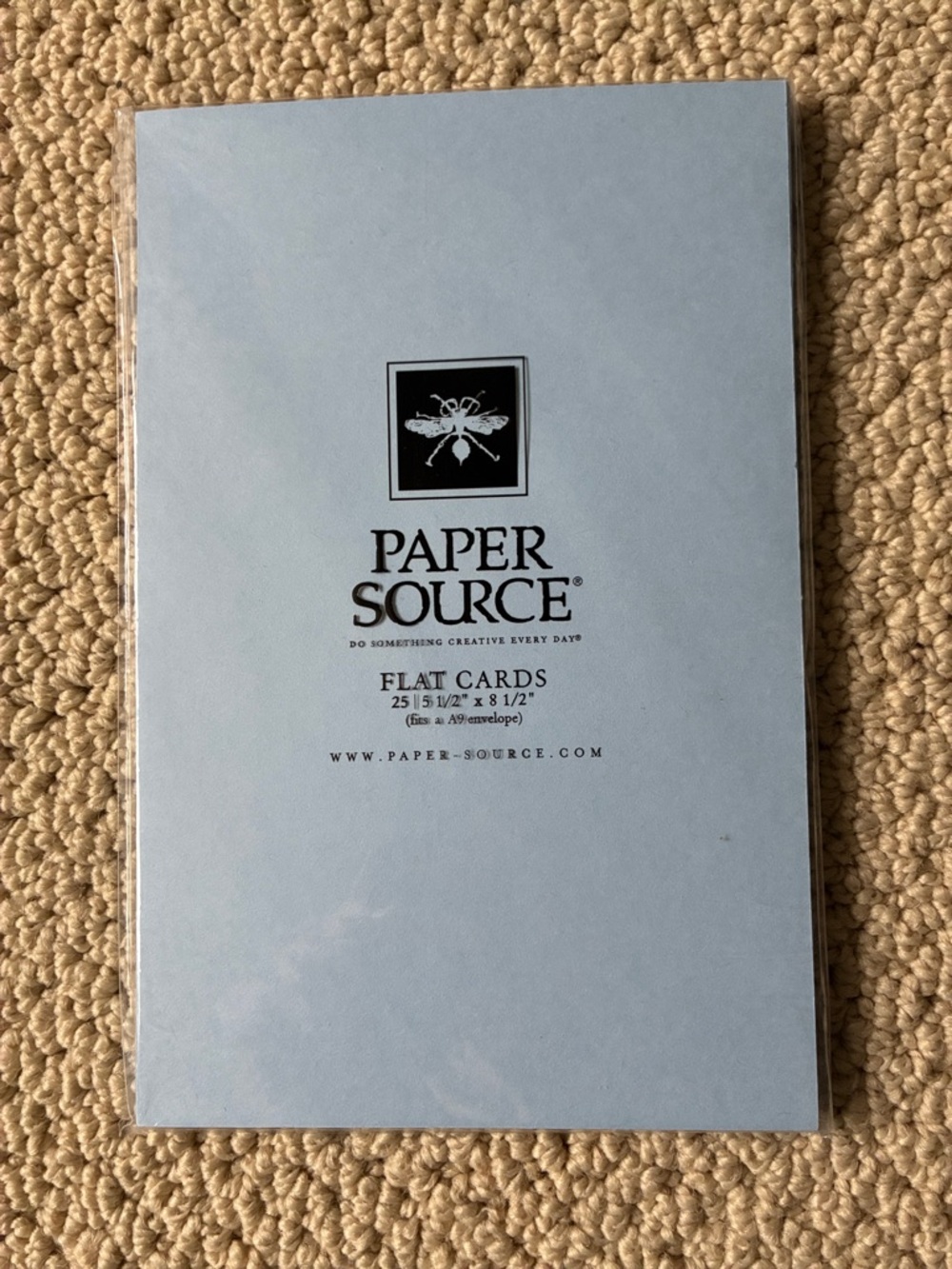 New Never Opened Still In Cellophane Wrap Paper Source Light Blue Flat Cards